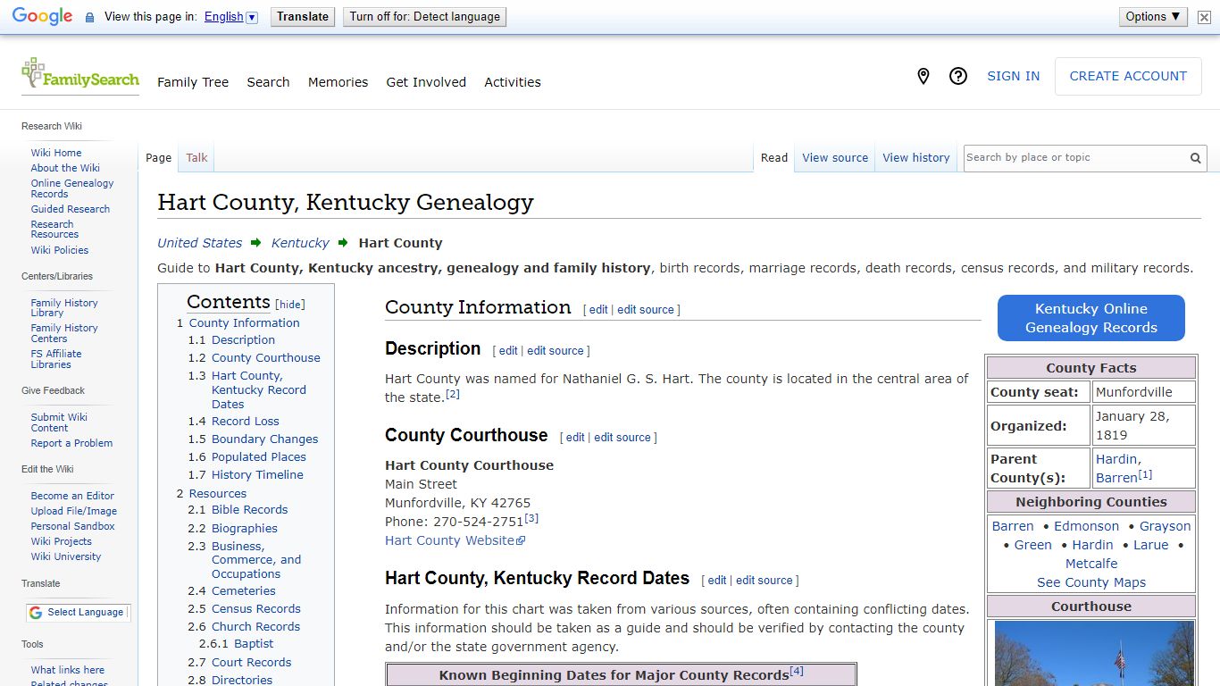Hart County, Kentucky Genealogy • FamilySearch